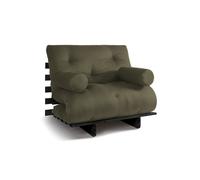 Canapé lit 90x200 - Slim Comfort Black - Pascall Futon Kaki