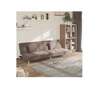 VIDAXL Canapé-lit 2 places - Taupe