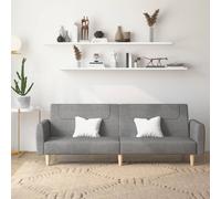 vidaXL Canapé-lit à 2 places gris foncé tissu 375785
