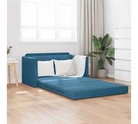 Canapé Lit au Sol 2 en 1 Bleu 124x204x61 cm en Velours Bleu G
