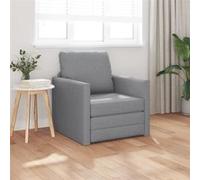 Canapé lit au sol 2 en 1 gris clair 74x77x81 cm Gris clair