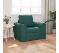 Canapé Lit au Sol 2 en 1 Vert Foncé 98x71x83 cm Tissu Vert