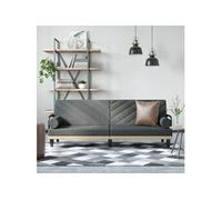 VIDAXL Canapé-lit - Gris foncé