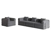 Canapé-lit - Canapé - Divan - Canapé convertible - Fauteuil convertible - 2 en 1, en polaire - Avec espace de rangement dans les accoudoirs