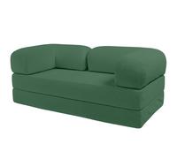 Canapé lit compressé modulable 2 places Velours côtelé - 90 x 180 cm - Bananair - Vert forêt