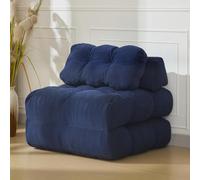 Canapé lit Convertible 1 Placeavec Oreillers,3 in 1 Fauteuil-lit Convertible en Velours côtelé avec Coussins,Canapé Paresseux/Chauffeuse pour Chambre,Salon,Appartement(190 x 85 x 20cm,Bleu)