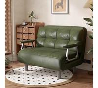 Canapé-lit convertible 3 en 1 avec mousse haute densité, canapé futon inclinable avec accoudoirs, causeuse double, chaise longue, lit pliant temporaire