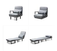 InnovaGoods Canapé-lit convertible 4-en-1 pliant triple, dossier 6 niveaux, coussin, 150 kg