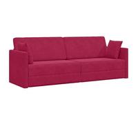Canapé-lit convertible - vidaXL - velours - avec coussins - 110 kg par siège - 213 x 70 x 77 cm(rxh60w8230)