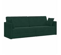 Canapé-lit convertible - vidaXL - velours - vert foncé - avec coussins - 110 kg par siège - 213 x 70 x 77 cm(ejz61q6686)