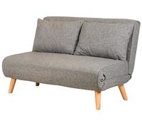 Canapé lit Daddy 2 places pliable gris clair 120 x 80 x h79