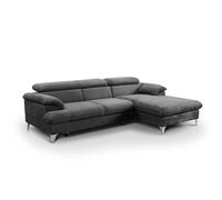 Canapé lit David 3 places angle convertible gris 140 cm