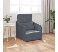 Canapé lit de sol 2 en 1 gris foncé 65x80x83 cm en velours Gris foncé G