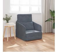 vidaXL Canapé-lit de sol 2-en-1 velours gris foncé 65x80x83 cm