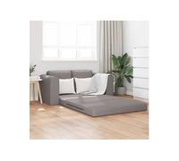 Canapé lit de sol 2 en 1 Taupe 148x71x83 cm Tissu Multicolore G