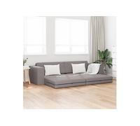 Canapé Lit de Sol 2 en 1 Taupe 245x150x60.5 cm Tissu