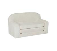 Canapé Lit Enfant En Velours Côtelé Dépliable, L 90 X P 43 X H 51,5 Cm Crème TU