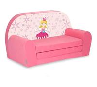 Canapé Lit Enfant Princesse - FORTISLINE - Rose - Microfibre - 78 cm x 45 cm