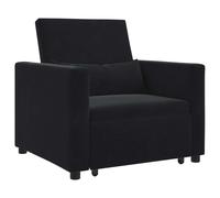 vidaXL Canapé-lit escamotable convertible simple en velours avec roue