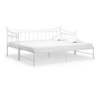 Canapé-lit extensible VIDAXL - Vintage - 90x200 cm - Blanc métal - Pour 2 personnes