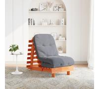 vidaXL Canapé-lit futon avec matelas 70x206x11 cm bois massif de pin Marron