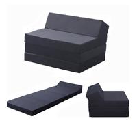Canapé-lit futon pliant - IZTOSS - Matelas en mousse - Noir - 2 places - 100x200cm