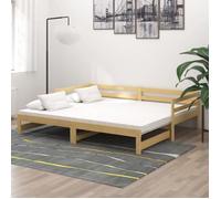Canapé-lit - GAROSA - Lit coulissant en pin massif - 2 places - 90x200 cm - Design contemporain