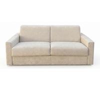 Canapé lit Gaston 3 pl. beige L189 matelas 140x190 H14cm