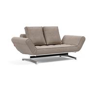 Canapé-lit Ghia velours côtelé pieds acier chromé 180x90cm frame black steel