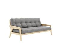 Canapé-lit Grab en pin laqué transparent/746 gris