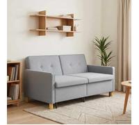 Canapé-lit gris clair - Dossier réglable - Couchage d'appoint - 154 x 94,5 x 80,5 cm - Convertible{81704}
