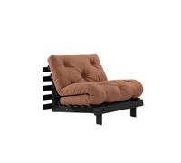 Canapé-lit Karup Roots 90x200 Noir Nuit/759 Brun Argile