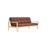 Canapé-lit Karup Unwind en Pin Laqué Transparent/759 Brun Argile