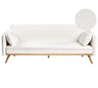Canapé-lit Minimaliste en Bou onction Couchage Clic-Clac Blanc Cassé Asaa
