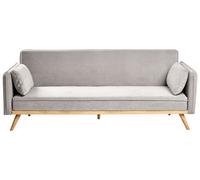 Canapé-lit Minimaliste en Tissu Fonction Couchage Clic-Clac Gris Asaa