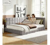Canapé-Lit - OEM - 140x200 - Tissu Velours - Convertible - 2 Places