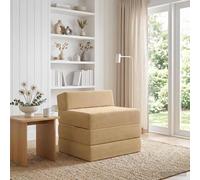 vidaXL Canapé-lit pliable 200 x 70 x 10 cm Crème
