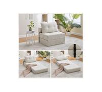 Canapé-lit pliable avec coussin, matelas pliant avec dossier, sofa portable confortable au sol, idéal pour salon et chambre