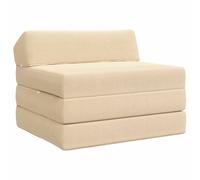 vidaXL Canapé-lit pliable 200 x 70 x 10 cm Crème