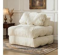 Canapé Lit Pliant 3 En 1 Avec Oreiller Et Dossier Canapé Convertible | Avec Poche Latérale, Coussin Tête et Lombaire - Matelas Pliable Déhoussable Lavable - Salon, Chambre, Studio, Aucun Montage