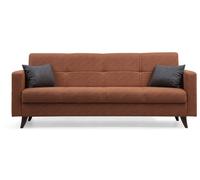 Canapé lit Polya 3 places rouge carrelage 205 x 75 x h86