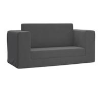 Canapé-lit pour enfants 2 places anthracite peluche douce