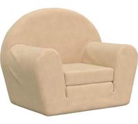 Canapé-lit pour enfants crème peluche douce