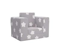 Canapé lit pour enfants Gris clair avec étoiles Peluche douce