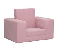 vidaXL Canapé-lit pour enfants Rose Peluche douce