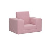 vidaXL Canapé-lit pour enfants Rose Peluche douce