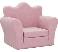 Canapé-lit pour enfants rose peluche douce
