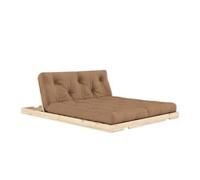 Canapé-lit rabattable 140x200 brut/755 moka