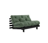 Canapé-lit Roots 140x200 Noir Nuit/756 Vert Olive