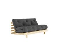 Canapé-lit Roots 160x200 Brut/734 Gris foncé